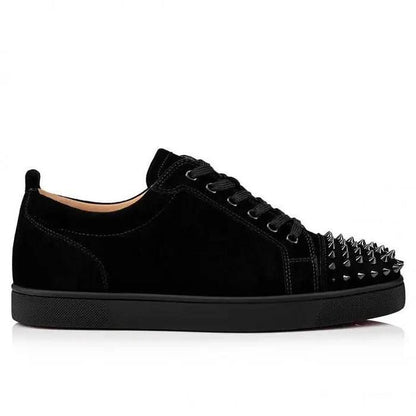 Christian Louboutin Louis Junior Spikes black suede