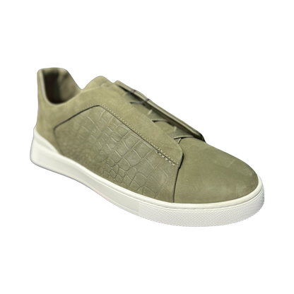 ZEGNA Crocodile Leather Triple Stitch Secondskin Green