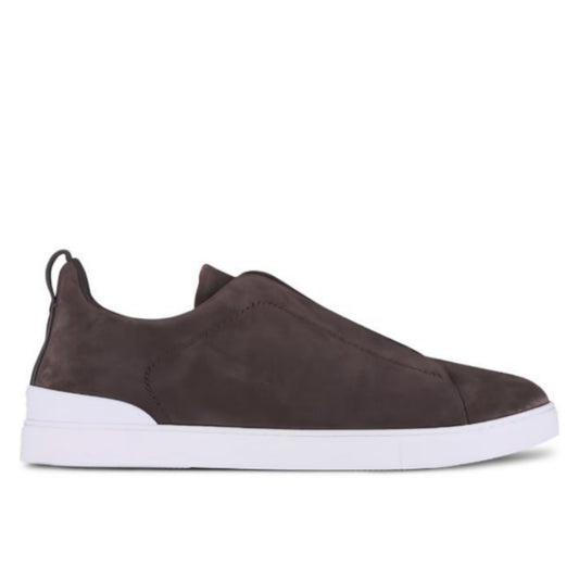 Zegna Triple Stitch Sneakers Brown
