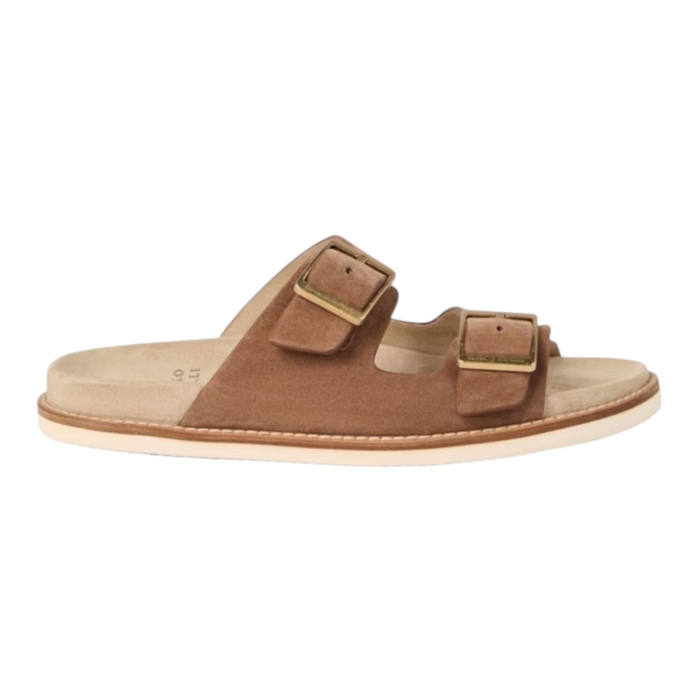 BRUNELLO CUCINELLI
Suede Double Strap Sandals beige brown