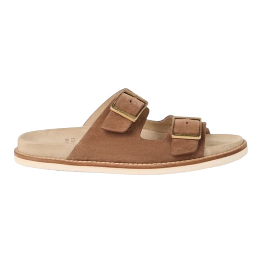 BRUNELLO CUCINELLI
Suede Double Strap Sandals beige brown