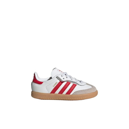 Adidas Samba OG white leather upper red signature Kids Sneakers