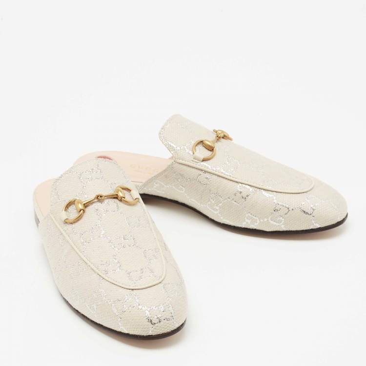 Gucci Princetown GG Slippers in Lamé