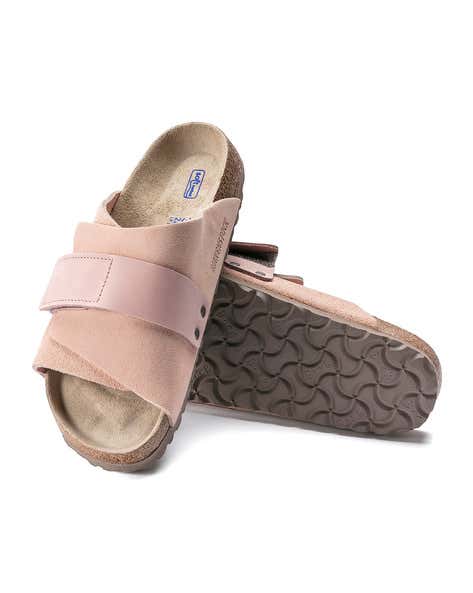 Birkenstock Kyoto Nubuck Leather Sandals Purple