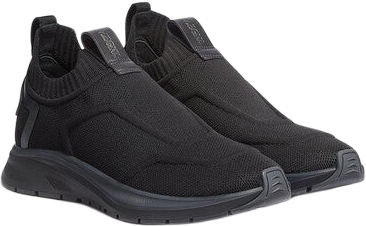 ZEGNA Round-Toe Slip On All Black