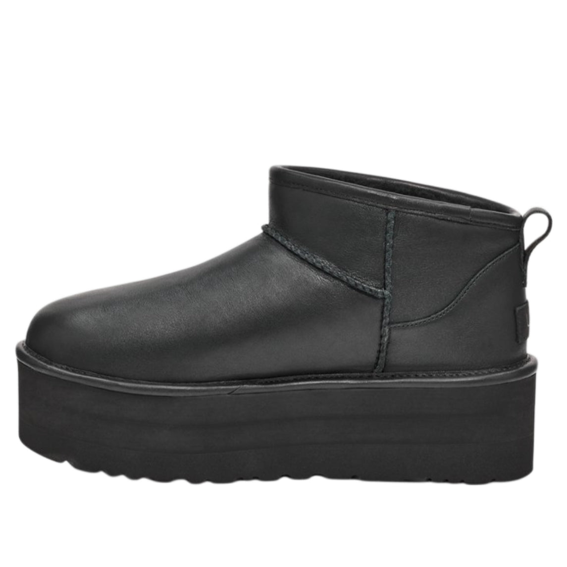 UGG Classic Ultra Mini Platform Black Leather
