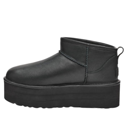 UGG Classic Ultra Mini Platform Black Leather