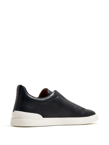 Triple Deerskln Stitch Secondskin Sneakers Navy Blue