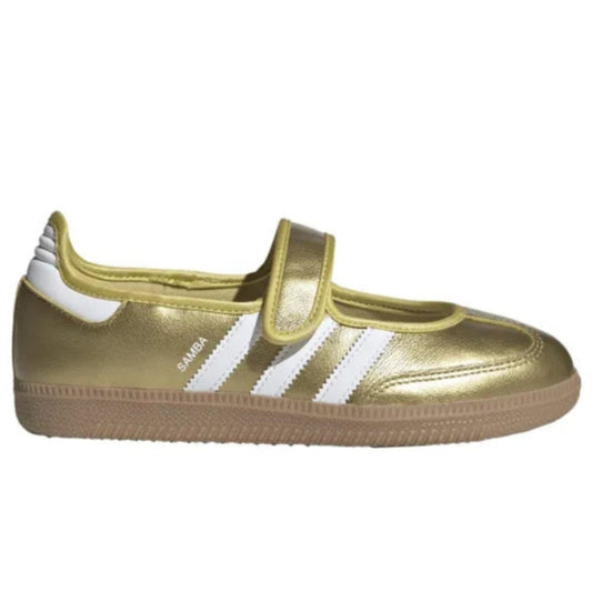 Adidas Samba Mary Jane Gold White Ballet Falts