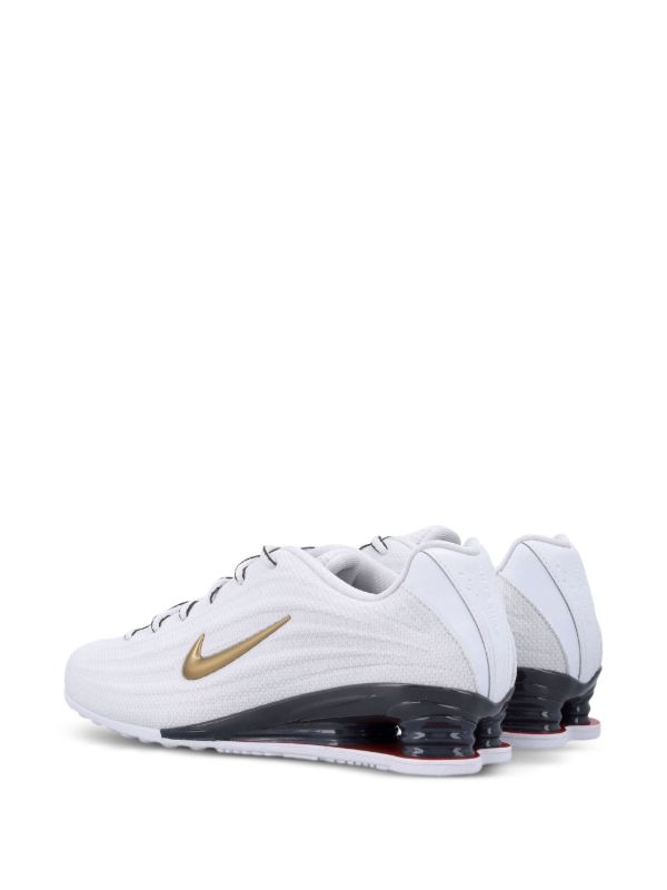 Nike SHOX Z White Metallic Gold Sneakers