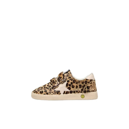 Golden Goose Young Ball Star in leopard-print pony skin Kids Sneakers
