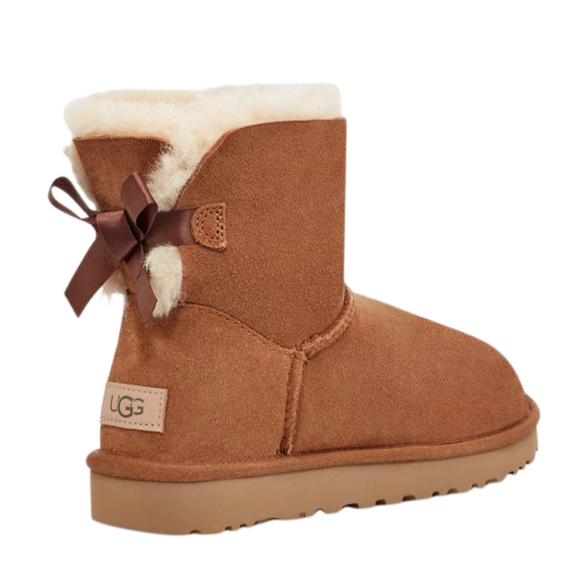 UGG Mini Bailey Bow I boot in the Chestnut