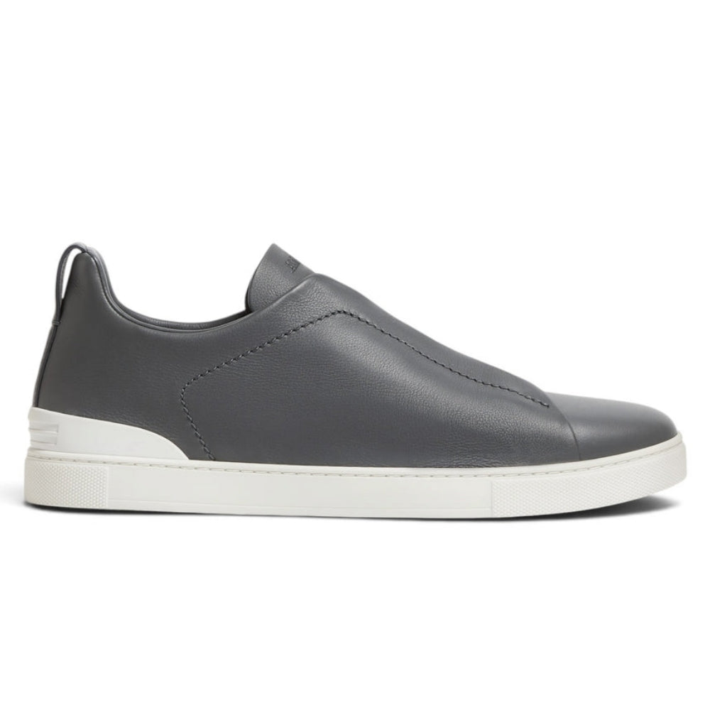 Zegna Grey Triple Stitch SECONDSKIN Sneakers