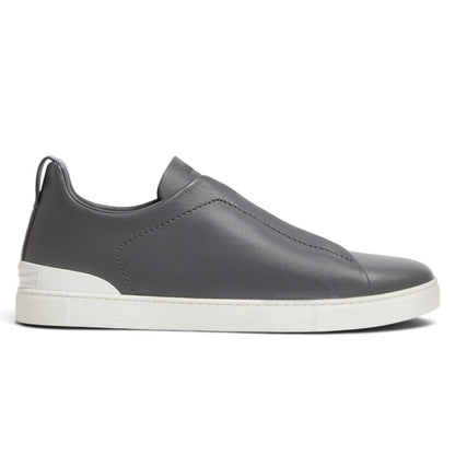 Zegna Grey Triple Stitch SECONDSKIN Sneakers