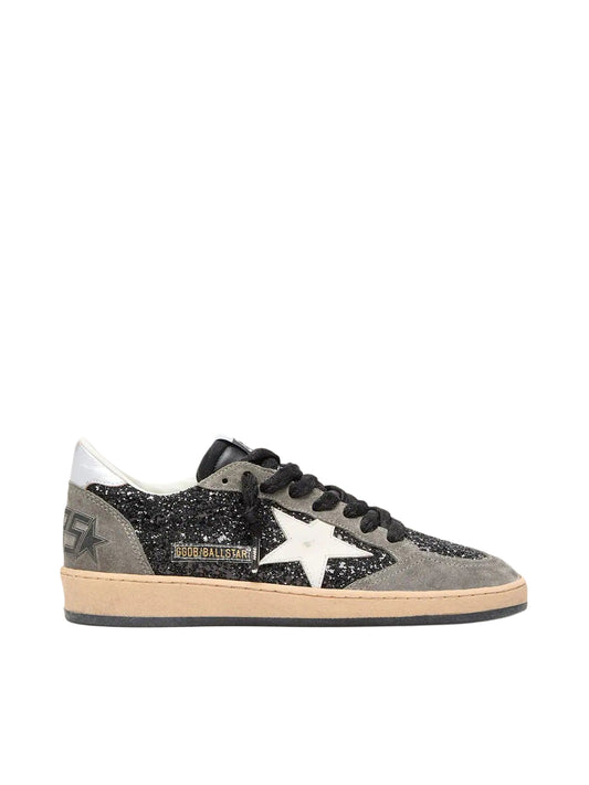 Golden Goose Ball Star Grey Black Gillter with White star Sneakers