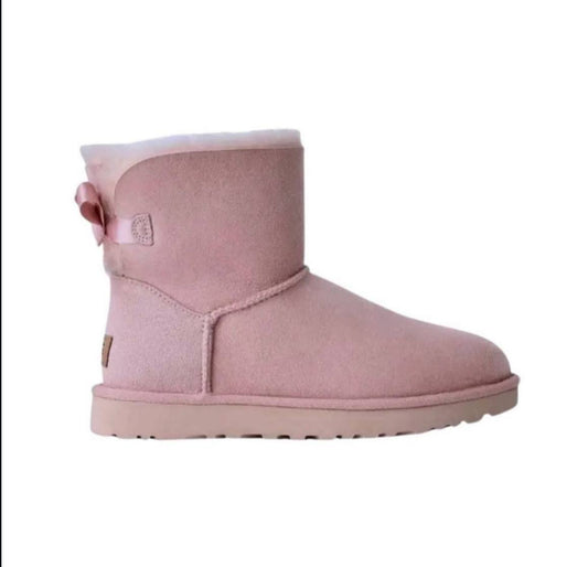 UGG Mini Bailey Bow I boot  pink beige dusty rose shade