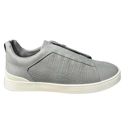 ZEGNA Crocodile Leather Triple Stitch Secondskin grey