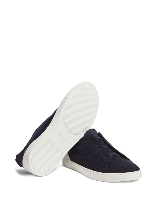 Zegna Triple Stitch Oasi sneakers navy blue