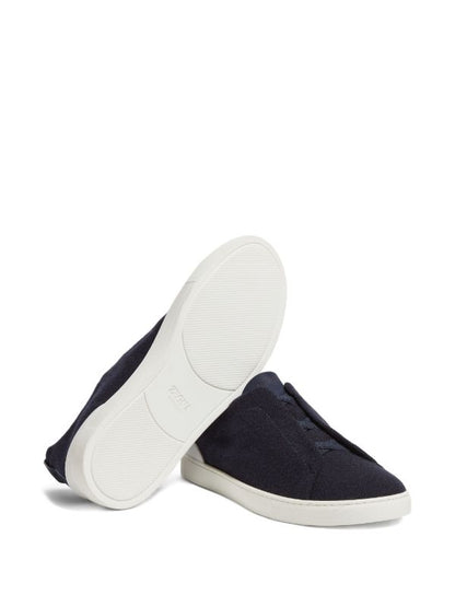 Zegna Triple Stitch Oasi sneakers navy blue