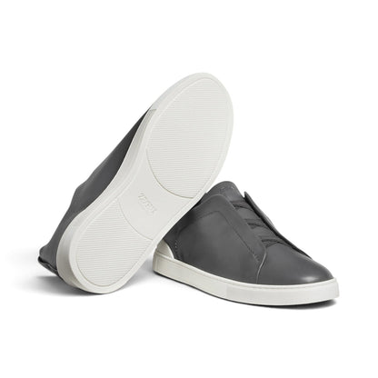 Zegna Grey Triple Stitch SECONDSKIN Sneakers