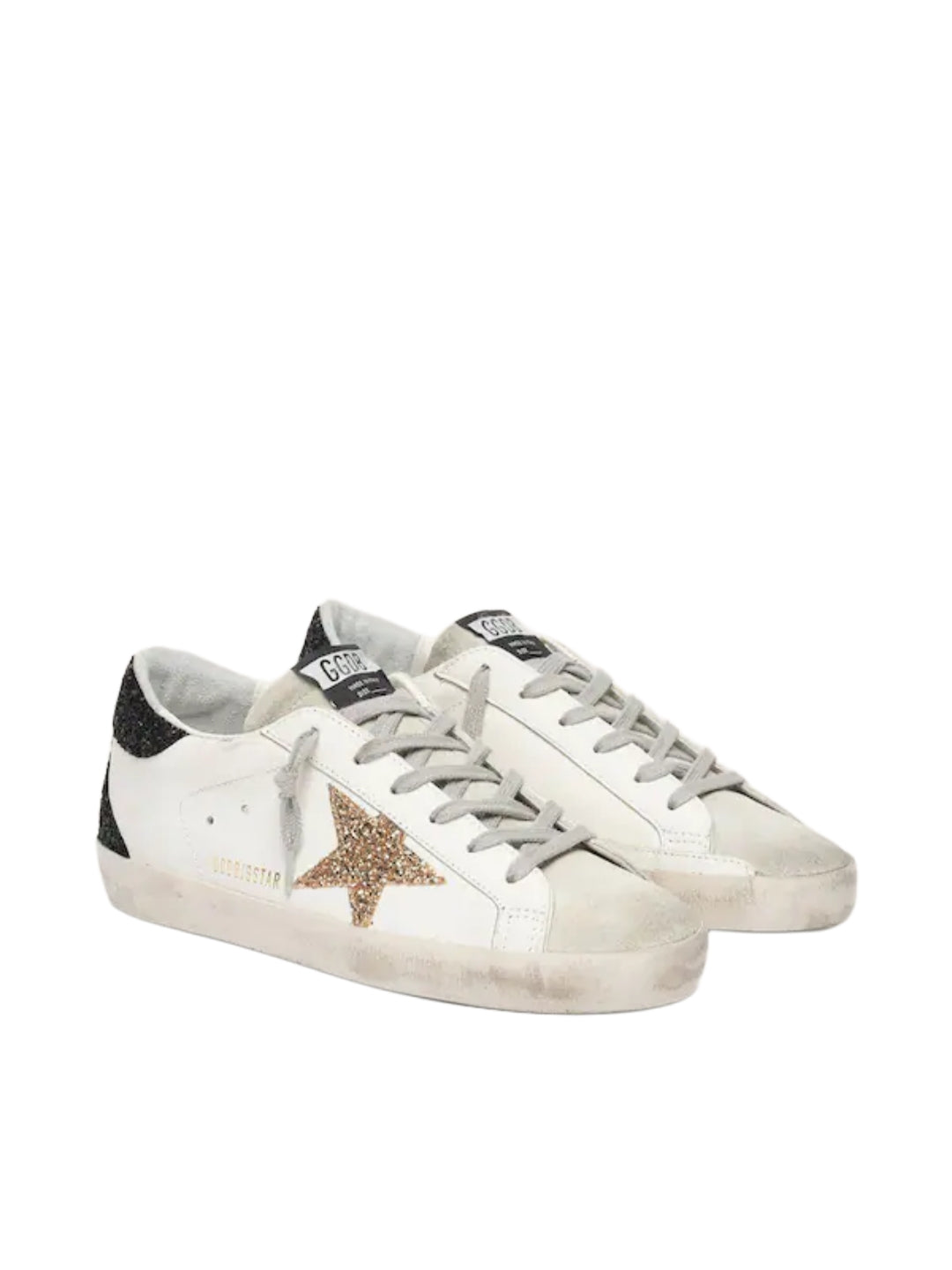 Golden Goose leather Super-Star with Gold star and black heel tab