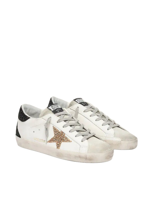 Golden Goose leather Super-Star with Gold star and black heel tab
