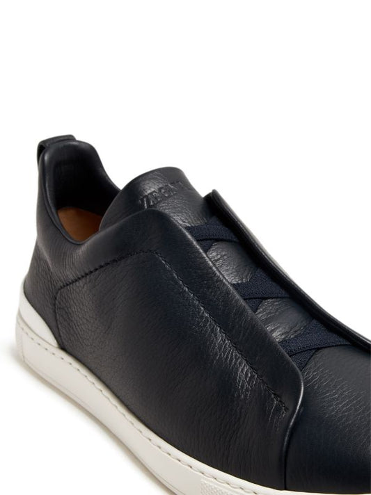 Triple Deerskln Stitch Secondskin Sneakers Navy Blue