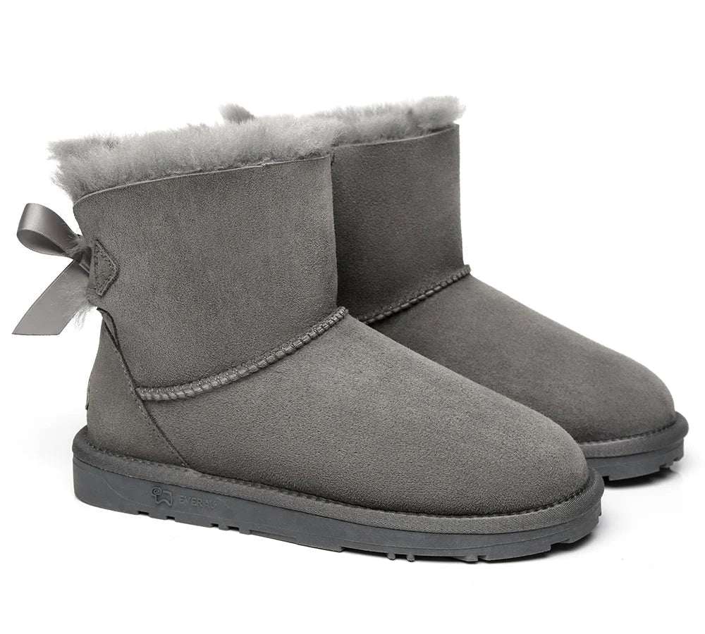 UGG Toddlers Grey Mini Bailey Bow II Boot Kids
