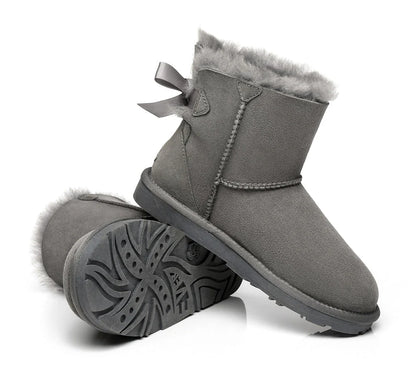 UGG Toddlers Grey Mini Bailey Bow II Boot Kids