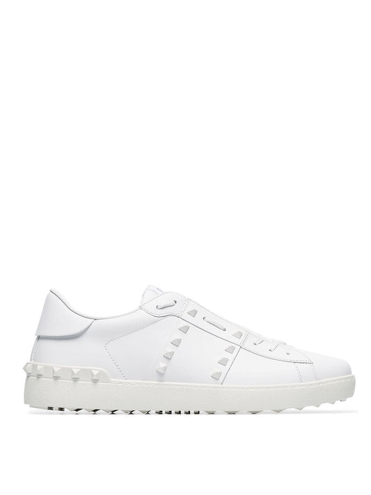 Valentino Garavani White In Calfskin Leather With White Tonal Studs Sneakers_Unique Store